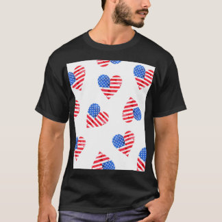 Camiseta Bandera Americana Corazón de Agua Sin Maravillas.