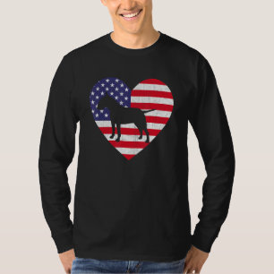 Camiseta Bandera Americana Corazón Toro Terrier Perro 4 De 