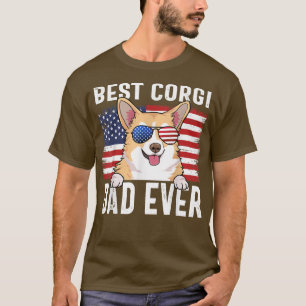 Camiseta Bandera Americana Corgi Dad Dog Lover Regalo Para