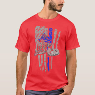 Camiseta Bandera Americana Cuatro Ruedas Quad ATV Riding - 