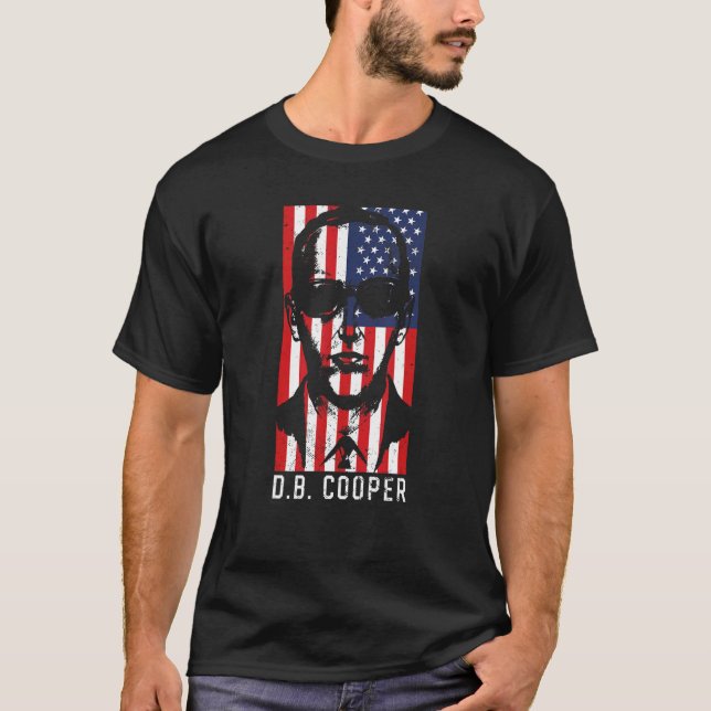 Camiseta Bandera Americana Db Cooper 1971 Heist Skyjacking (Anverso)
