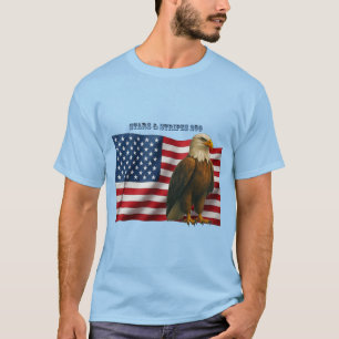 Camiseta Bandera americana de 250 años con un águila calva 