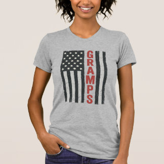 Camiseta Bandera Americana de Abuelo Vintage Vector Patriót