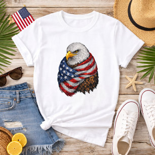 Camiseta Bandera Americana de Águila