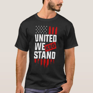 Camiseta Bandera Americana De Beber Cerveza Unidos Nosotros