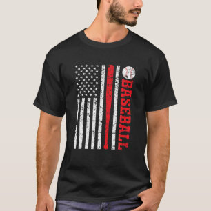 Camiseta Bandera Americana De Béisbol Para Papá Mamá Niños