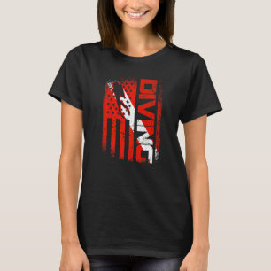 Camiseta Bandera Americana De Buceador Abajo Bandera Estado