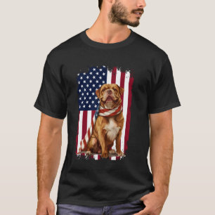Camiseta Bandera Americana De Burdeos 4 De Julio Bordea