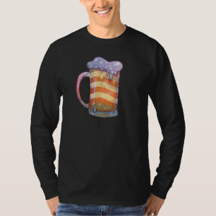 Camiseta Bandera Americana de Cerveza Patriótica 4 de julio