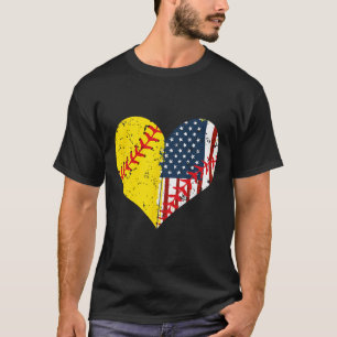 Camiseta Bandera Americana De Corazón Softll Regalo 4 De Ju