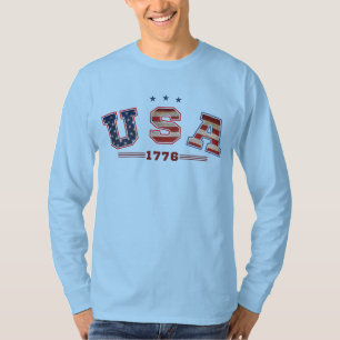 Camiseta Bandera Americana De EE. UU. 1776 Día De La Indep