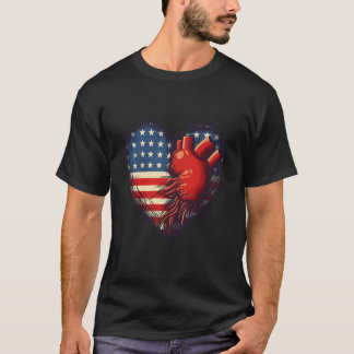 Camiseta Bandera Americana De EE. UU. El Cuatro De Julio