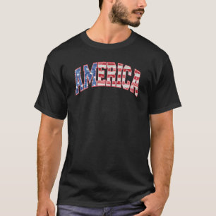 Camiseta Bandera Americana De EE. UU. Niños Patrióticos 4o