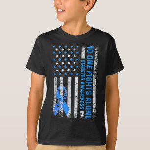 Camiseta Bandera Americana De EE. UU. No Luchando Solo Conc