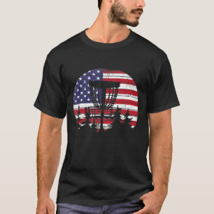 Camiseta Bandera Americana de Golf de Disco Frisbee