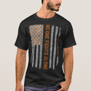 Camiseta Bandera americana de la conciencia del cáncer de