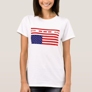 Camiseta Bandera americana de la desolación el SOS