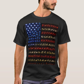 Camiseta Bandera Americana de la Evolución | Big Bang a la