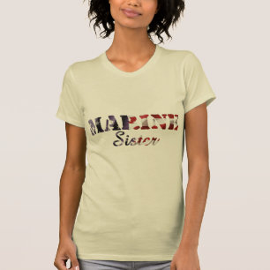 Camiseta Bandera americana de la hermana marina