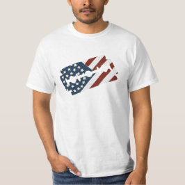 Camiseta Bandera americana de la hoja de afeitar del