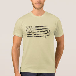 Camiseta Bandera americana de las estelas de vapor del