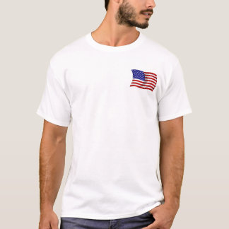 Camiseta BANDERA americana de los E.E.U.U. que agita