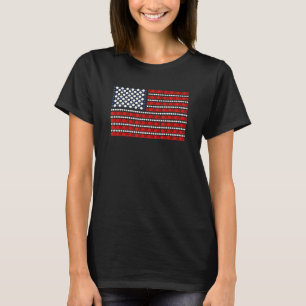 Camiseta Bandera Americana de Lunares Patriótica USA Intern