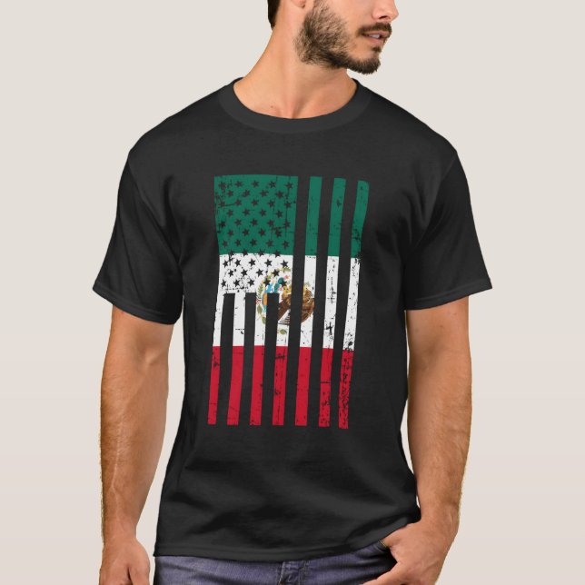Camiseta Bandera Americana De México Para Nuevo Ciudadano E (Anverso)