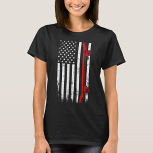 Camiseta Bandera Americana de monopatín - Monopatín del 4 d