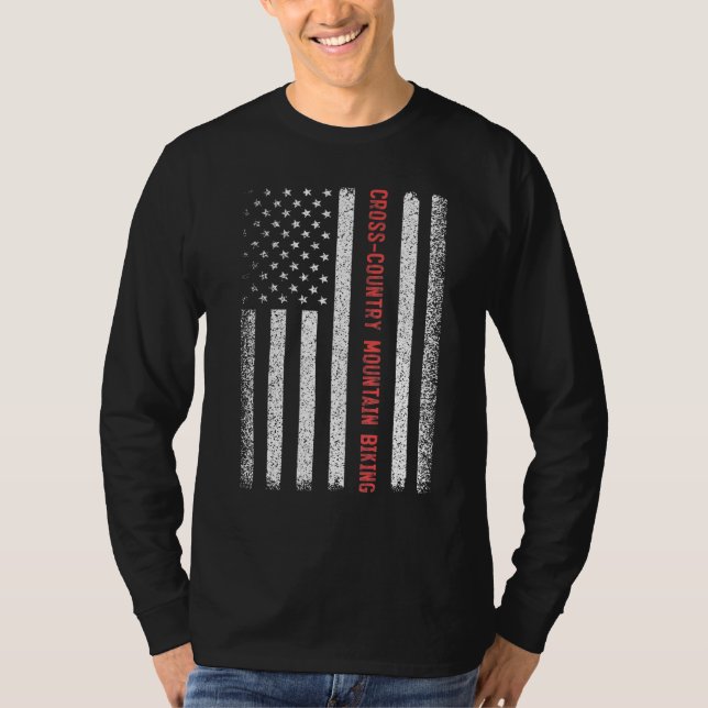 Camiseta Bandera Americana De Montaña De Campo (Anverso)