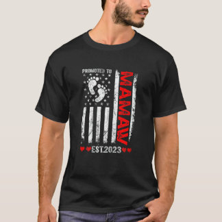Camiseta Bandera Americana De Mujeres Ascendida A Mamaw 202