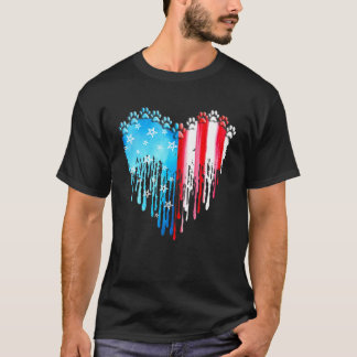 Camiseta Bandera Americana De Perro Art. 4 De Julio