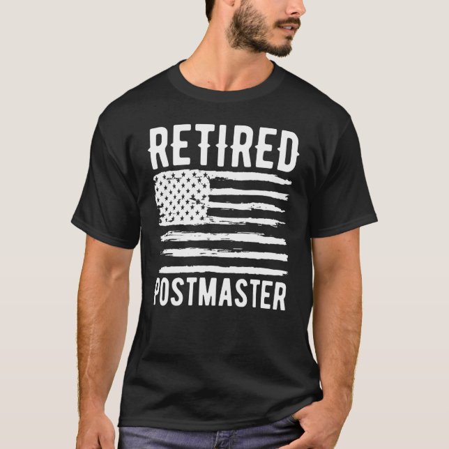 Camiseta Bandera Americana de Postmaster Jubilados (Anverso)