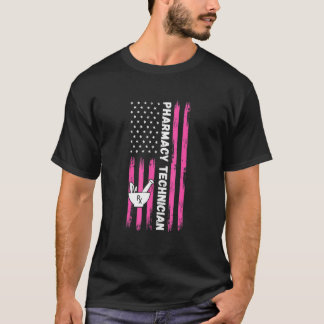 Camiseta Bandera Americana de Técnico de Farmacia