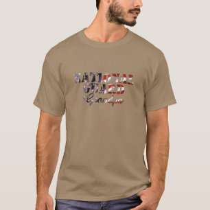 Camiseta Bandera americana del abuelo del Guardia Nacional