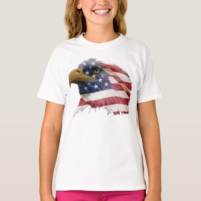 Camiseta Bandera americana del águila calva (Anverso)