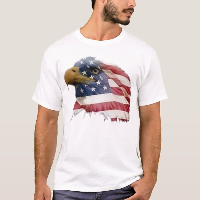 Camiseta Bandera americana del águila calva (Anverso)