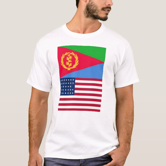 Camiseta Bandera americana del Eritrean (Anverso)