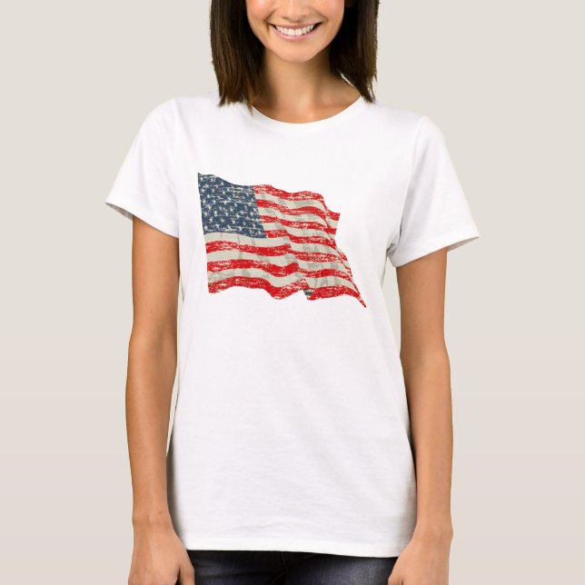 Camiseta Bandera americana del Faded Glory (Anverso)