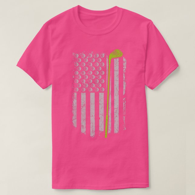 Camiseta Bandera americana del golf 1 (Diseño del anverso)