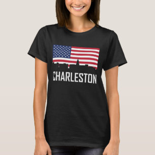 Camiseta Bandera americana del horizonte de Charleston