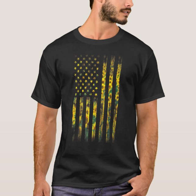 Camiseta Bandera Americana del Sol (Anverso)