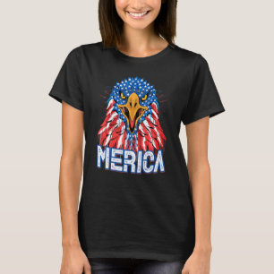 Camiseta Bandera Americana Diseño Águila Calva Mullet 4 De