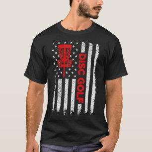 Camiseta Bandera Americana Disk Golf Basket Vintage Disk Go
