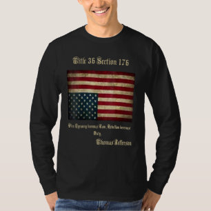 Camiseta Bandera Americana Distorsionada al Revés Thomas Je