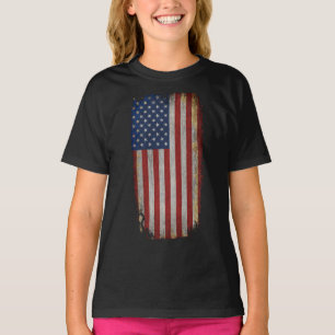 Camiseta Bandera Americana Distorsionada Vintage