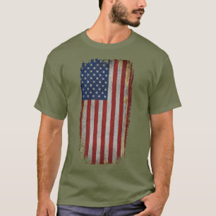 Camiseta Bandera Americana Distorsionada Vintage