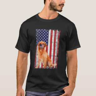 Camiseta Bandera Americana Dorada El Perro Usa Máscara De C