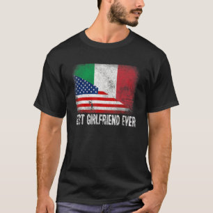 Camiseta Bandera americana e Italia Mejor Novia De La Histo