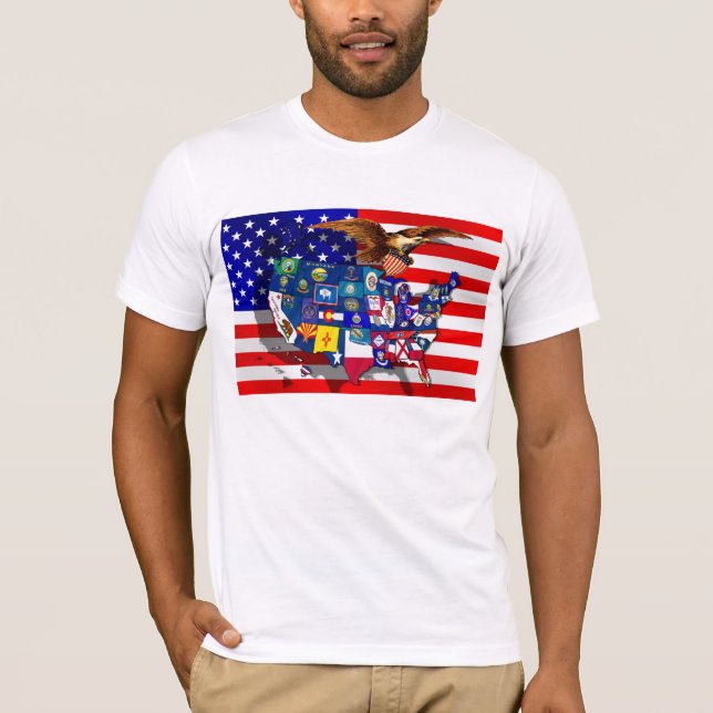 Camiseta Bandera americana Eagle calvo de American Eagle (Anverso)